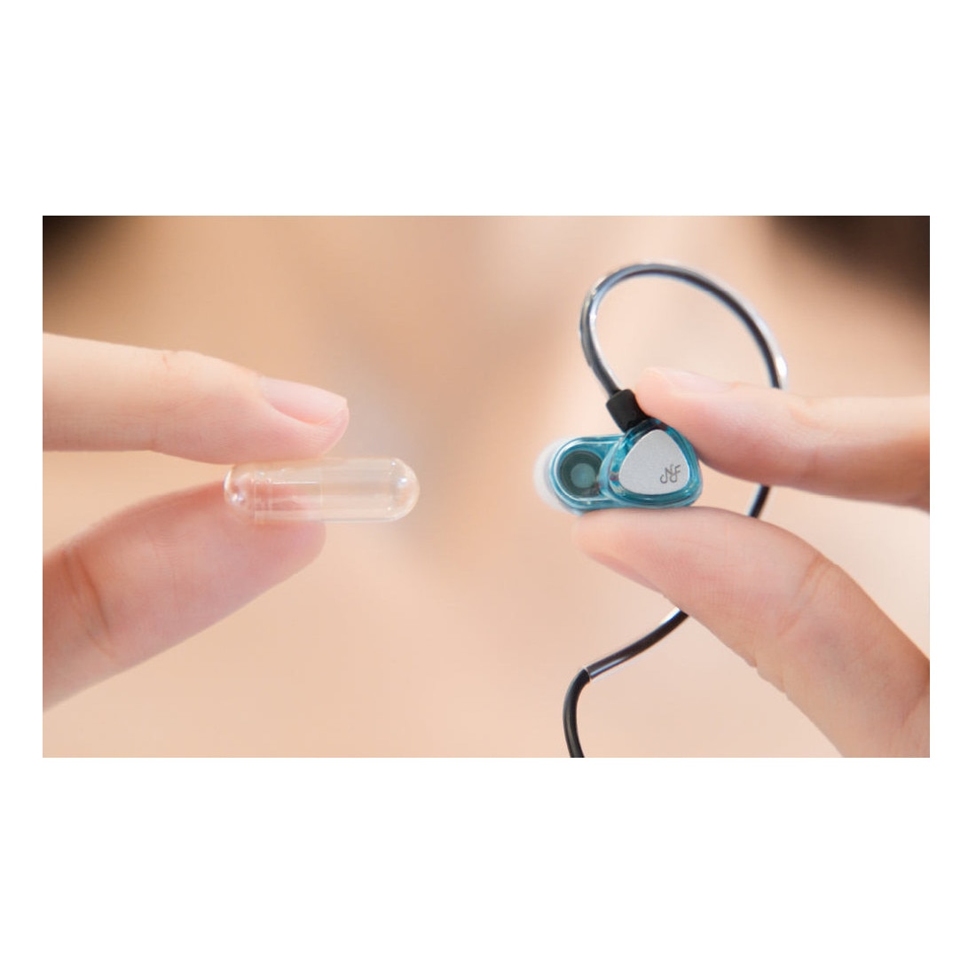 Casti In-Ear, NF ACOUS, RA05, Roz, USB-C, 4 perechi dopuri silicon