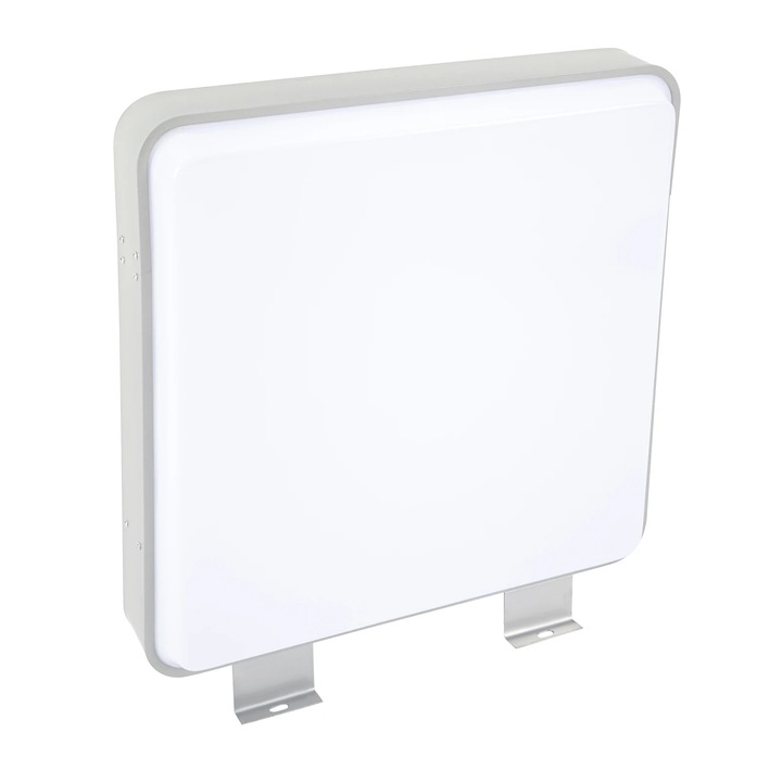 Panou Publicitar, Caseta Luminoasa LED, Fata-Verso, Patrat, Rezistenta La Apa, 16 W, 10000 K, DC