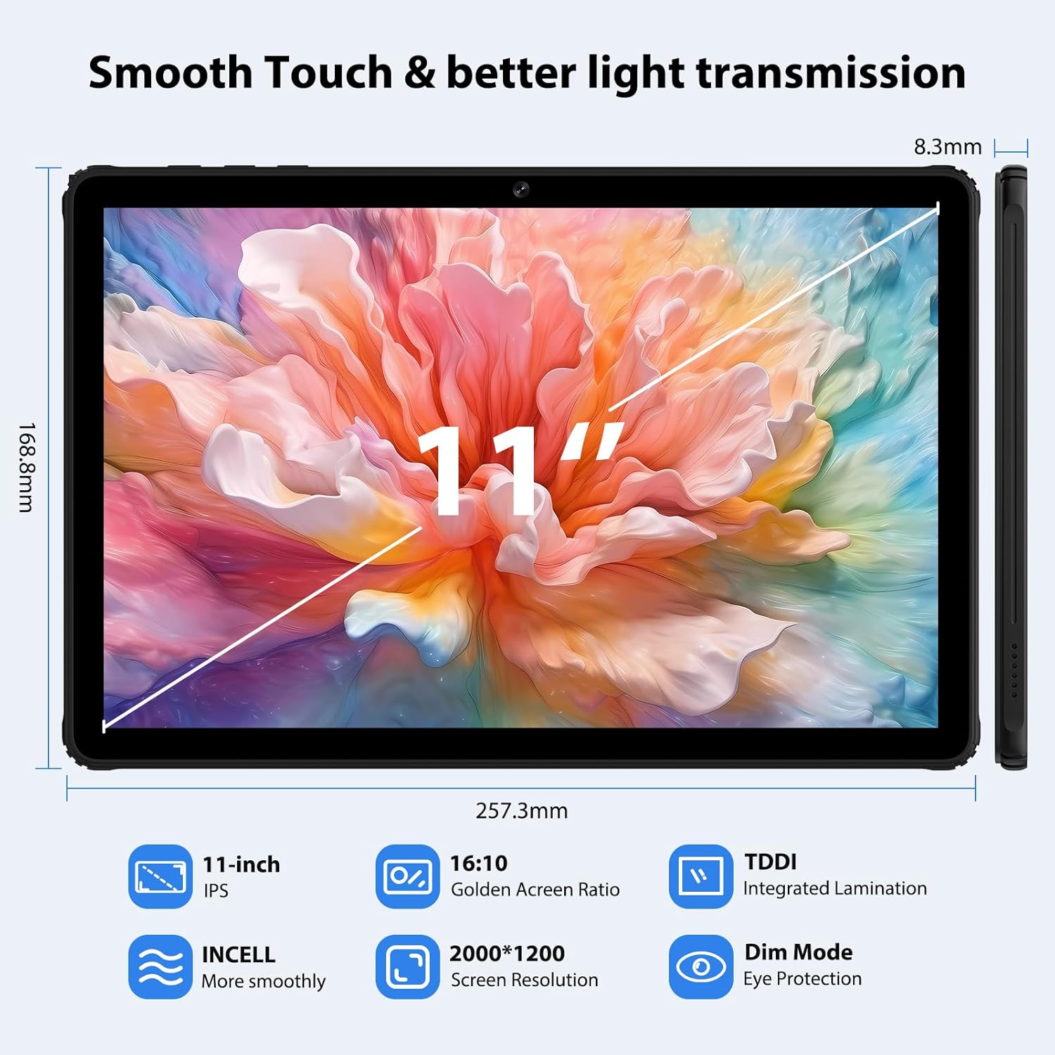 Tabletă 11", BEYNIVAN, Octa-Core, 36GB RAM, 512GB ROM, Negru, set complet cu tastatură Bluetooth, mouse și căști