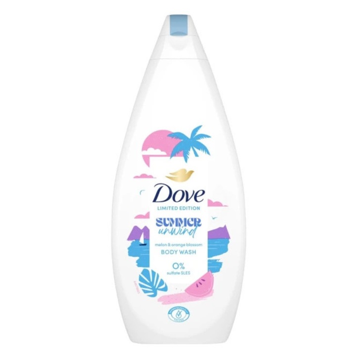 Gel de duș Dove Summer Unwind, 720ml, unisex, hidratant, revigorant