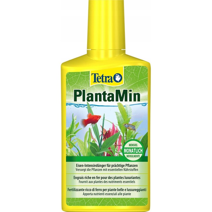 Fertilizant lichid Tetra PlantaMin 500 ml pentru plante de acvariu, fara fosfati si nitrati, apa dulce