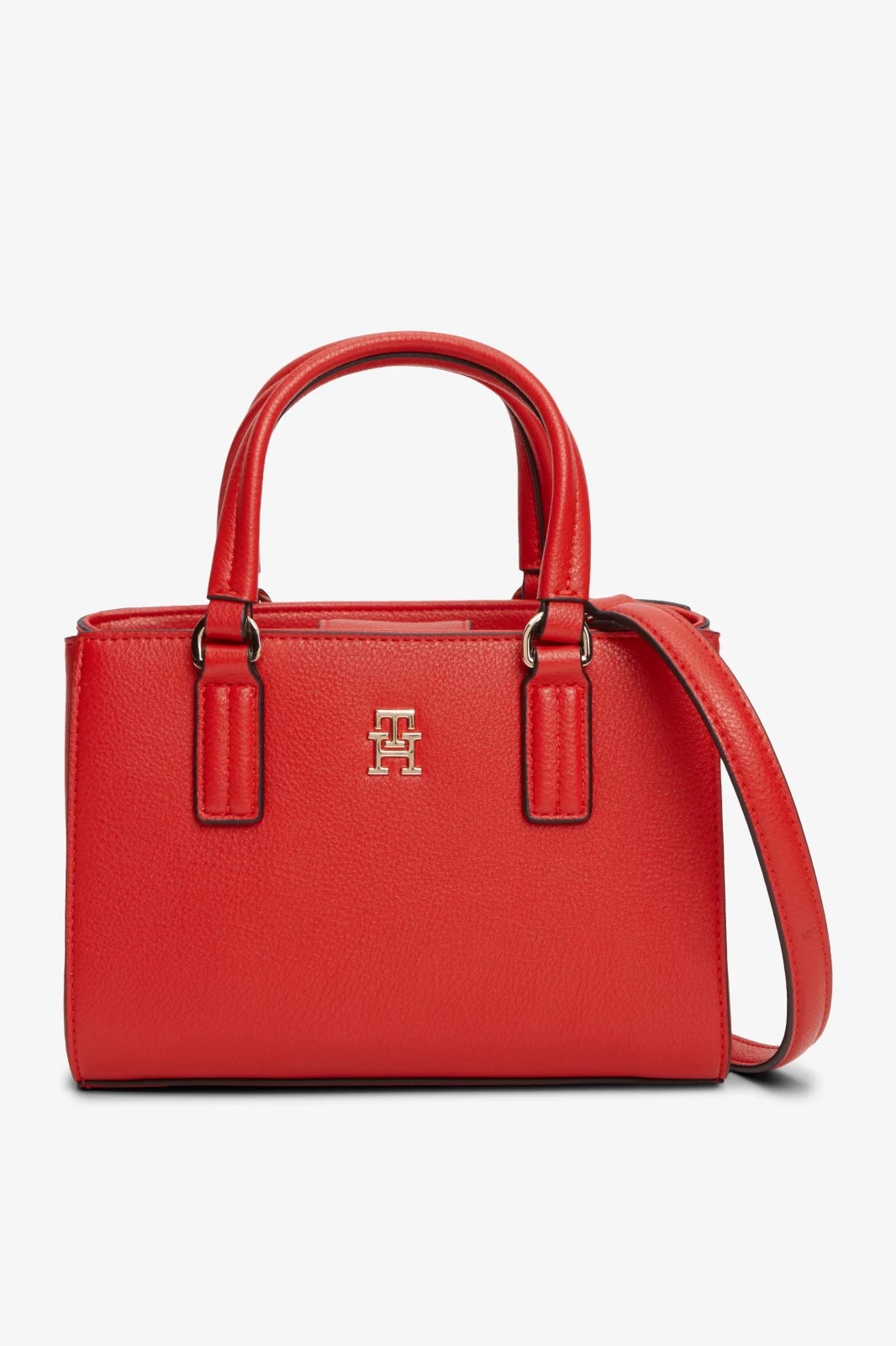 Tommy Hilfiger, Geanta crossbody Poppy Camera Summer, Rosu, Alb