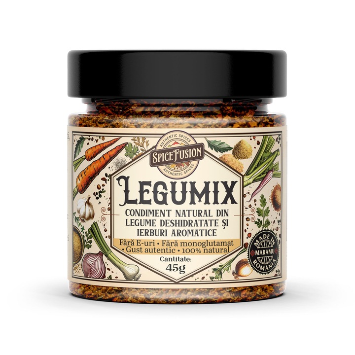 Mix condimente SpiceFusion Legumix, 45 grame, 100% natural, arome traditionale