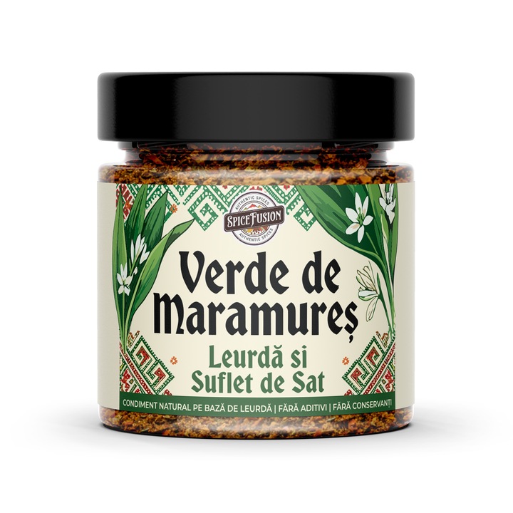 Mix condimente SpiceFusion Verde de Maramureș, leurdă, usturoi, 100g