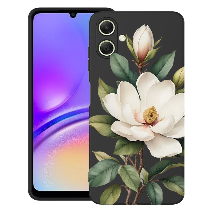 BestCase® Husa TPU Ultra Slim compatibila cu Samsung Galaxy A06 5G, Floral - White Magnolia, 1997858 B 2052