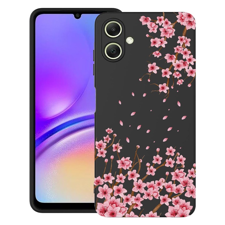 BestCase® Husa TPU Ultra Slim compatibila cu Samsung Galaxy A06 5G, Floral - Pink Cherry Blossom, 1997858 B 2044