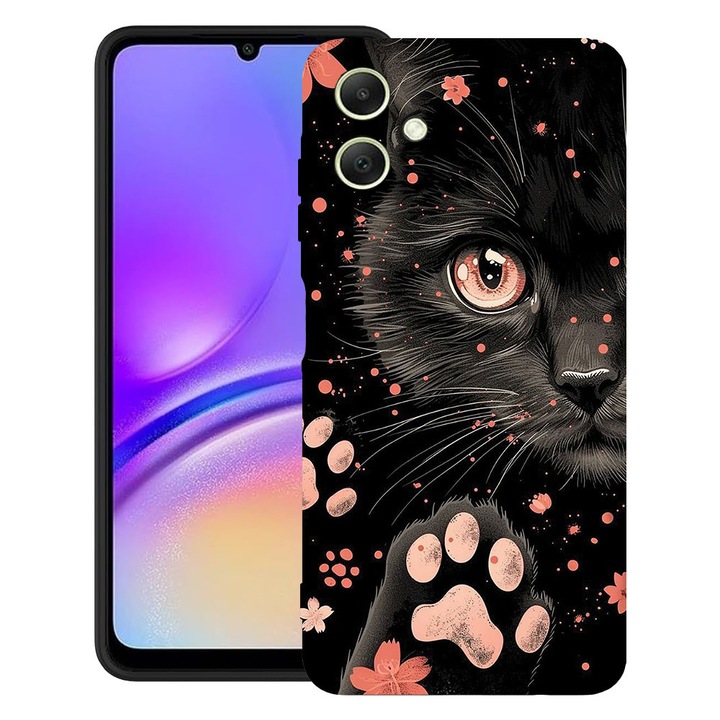 BestCase® Ultra Slim TPU tok Samsung Galaxy A05-tel kompatibilis, Black Cat, 1788875 B 2014