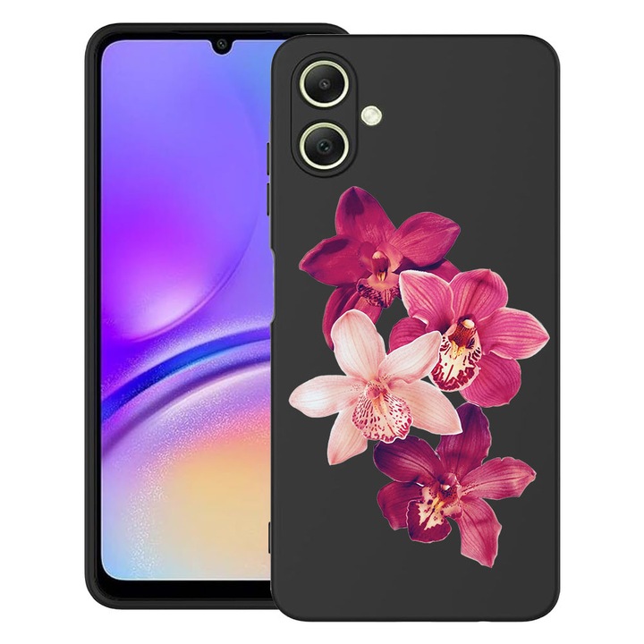 BestCase® Ultra Slim TPU tok Samsung Galaxy A06 5G-vel kompatibilis, Floral - Red Orchid, 1997858 B 2067