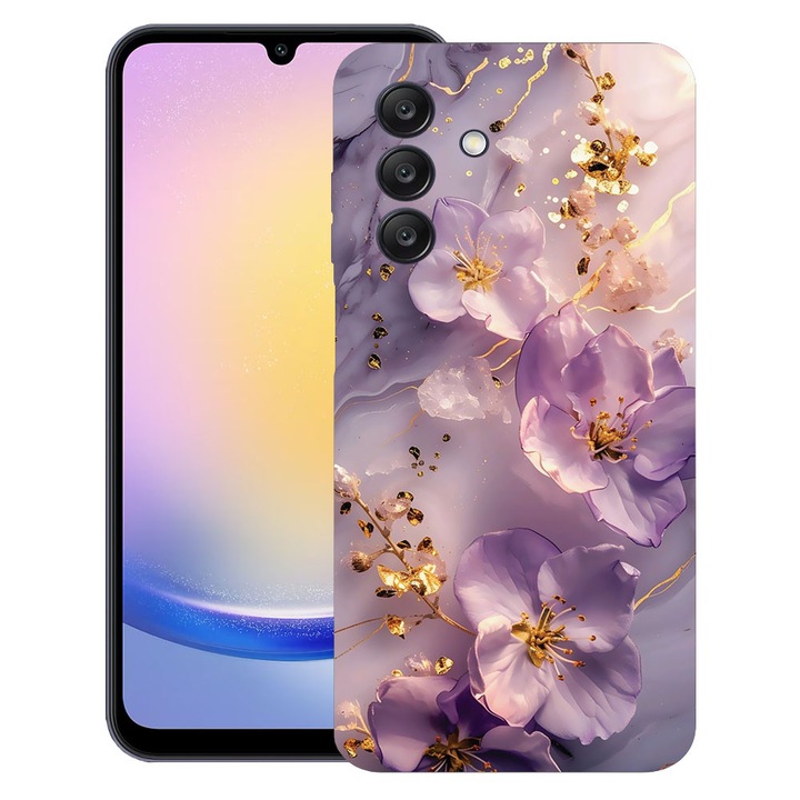 BestCase® Husa TPU Ultra Slim compatibila cu Samsung Galaxy A36 5G, Floral - Aesthetic Orchid, 1926340 B 2059