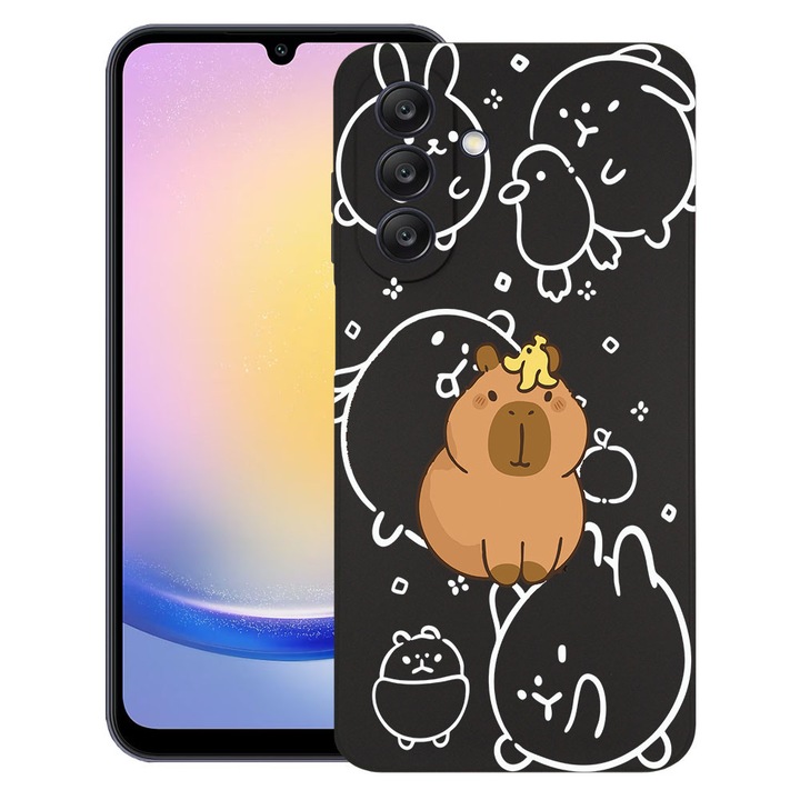 BestCase® Husa TPU Ultra Slim compatibila cu Samsung Galaxy A55 5G, Cartoon Kawaii Capybara, 1788874 B 2020