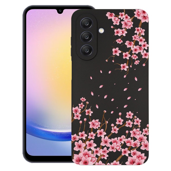 BestCase® Husa TPU Ultra Slim compatibila cu Samsung Galaxy A17, Floral - Pink Cherry Blossom, 2052042 B 2044