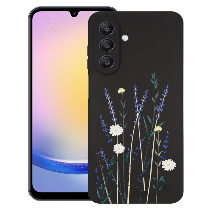 BestCase® Husa TPU Ultra Slim compatibila cu Samsung Galaxy A36 5G, Floral - Minimalist Levander, 1926340 B 2056