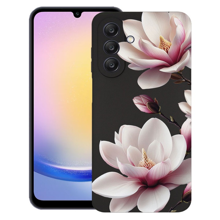 BestCase® Husa TPU Ultra Slim compatibila cu Samsung Galaxy A17, Floral - Pink Magnolia, 2052042 B 2051