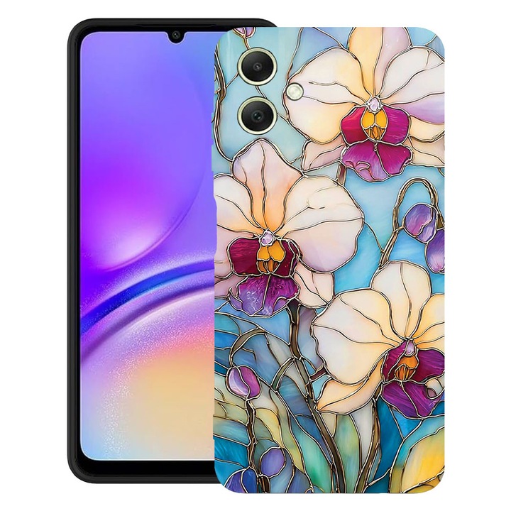 BestCase® Husa TPU Ultra Slim compatibila cu Samsung Galaxy A06 5G, Floral - Stained Glass Orchid, 1997858 B 2061