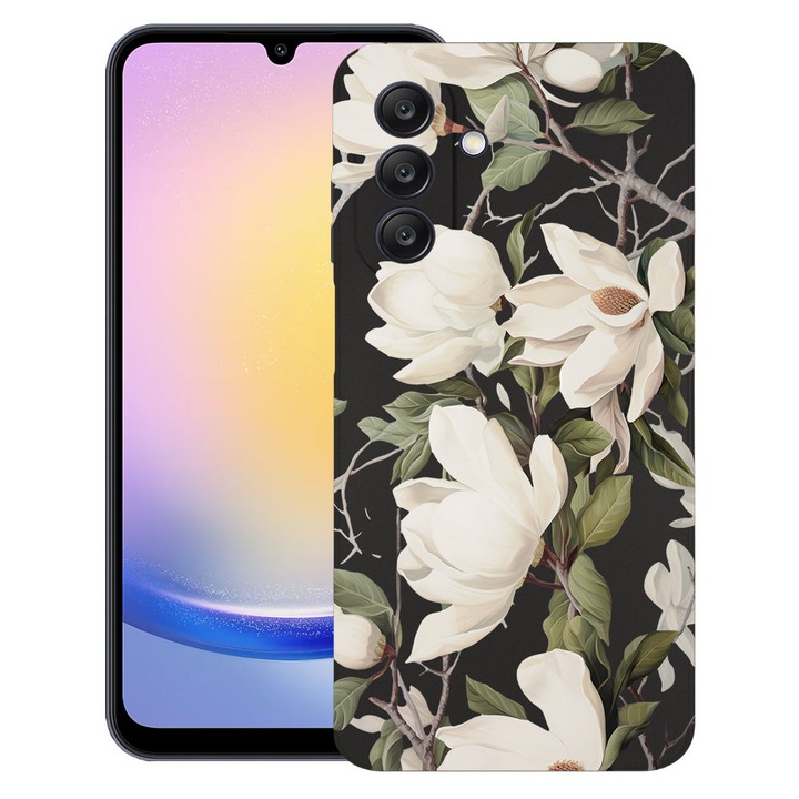 BestCase® Husa TPU Ultra Slim compatibila cu Samsung Galaxy A36 5G, Blooming Magnolia Floral Design, 1926340 B 2047