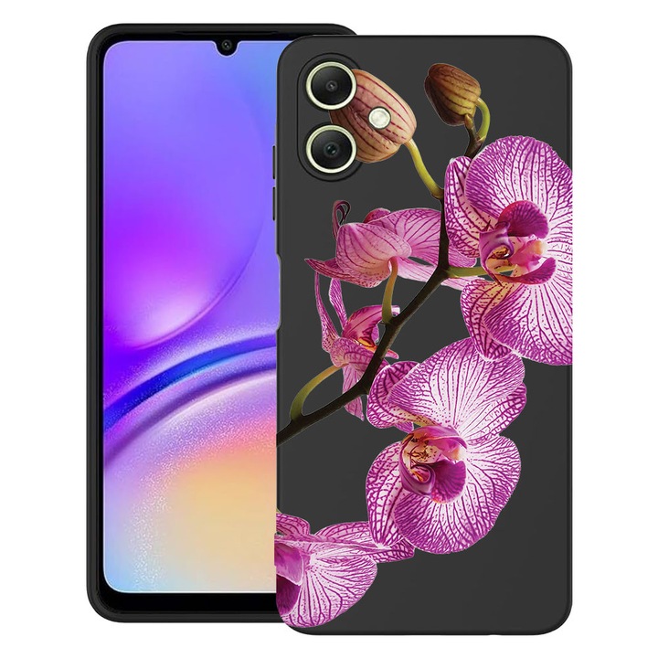 BestCase® Husa TPU Ultra Slim compatibila cu Samsung Galaxy A06 5G, Floral - Pink Orchid, 1997858 B 2064
