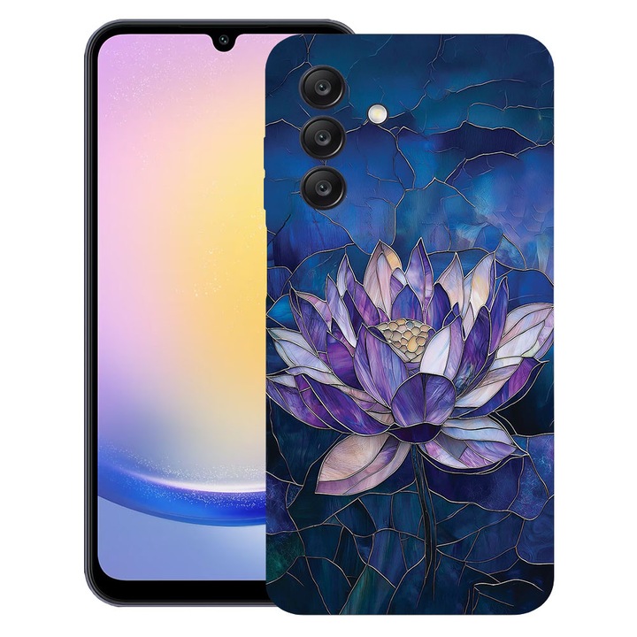 BestCase® Husa TPU Ultra Slim compatibila cu Samsung Galaxy A36 5G, Floral - Stained Glass Lotus, 1926340 B 2071