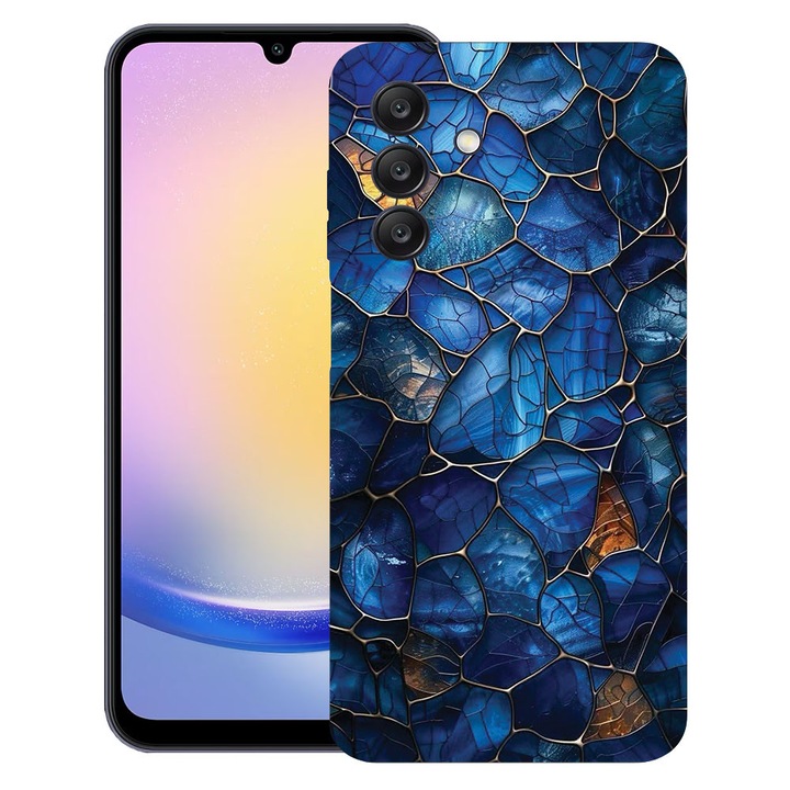 BestCase® Husa TPU Ultra Slim compatibila cu Samsung Galaxy A17, Floral - Stained Glass Hydrangea, 2052042 B 2079