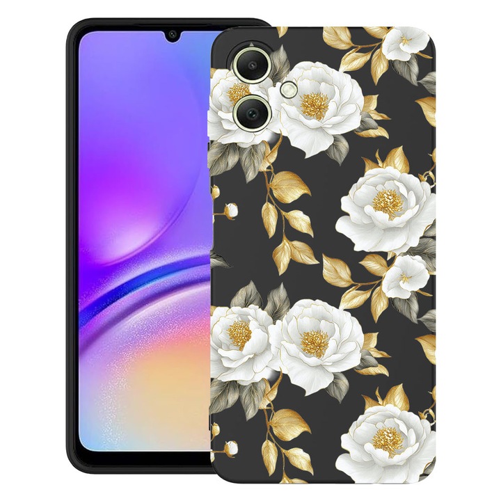 BestCase® Husa TPU Ultra Slim compatibila cu Samsung Galaxy A06 5G, Floral - Aesthetic Golden Camellia, 1997858 B 2075