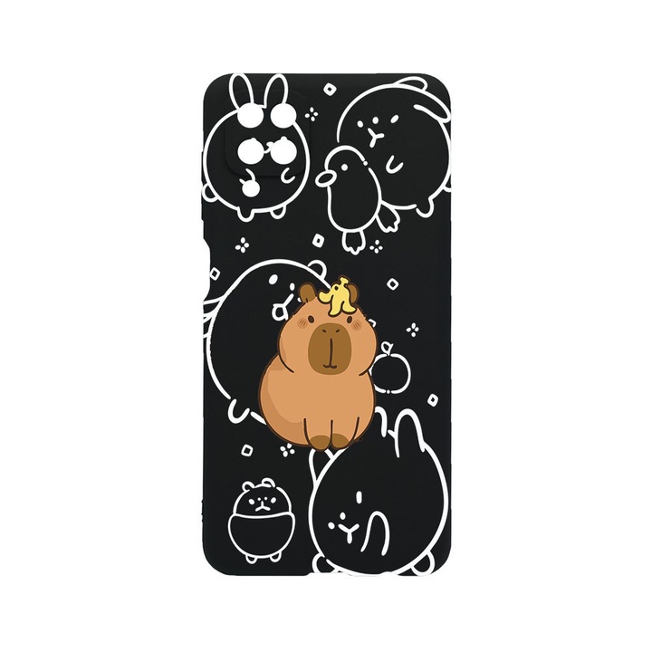 BestCase® Husa TPU Ultra Slim compatibila cu Samsung Galaxy A12, Cartoon Kawaii Capybara, 1396478 B 2020