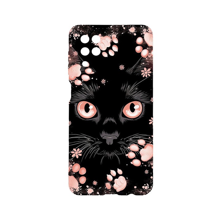 BestCase® Husa TPU Ultra Slim compatibila cu Samsung Galaxy A12, Black Cat, 1396478 B 2015
