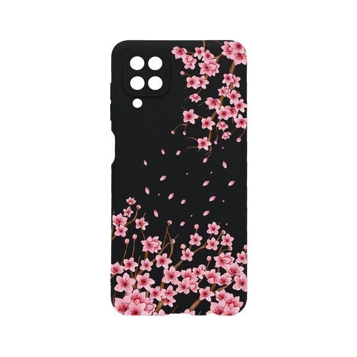 BestCase® Husa TPU Ultra Slim compatibila cu Samsung Galaxy A12, Floral - Pink Cherry Blossom, 1396478 B 2044
