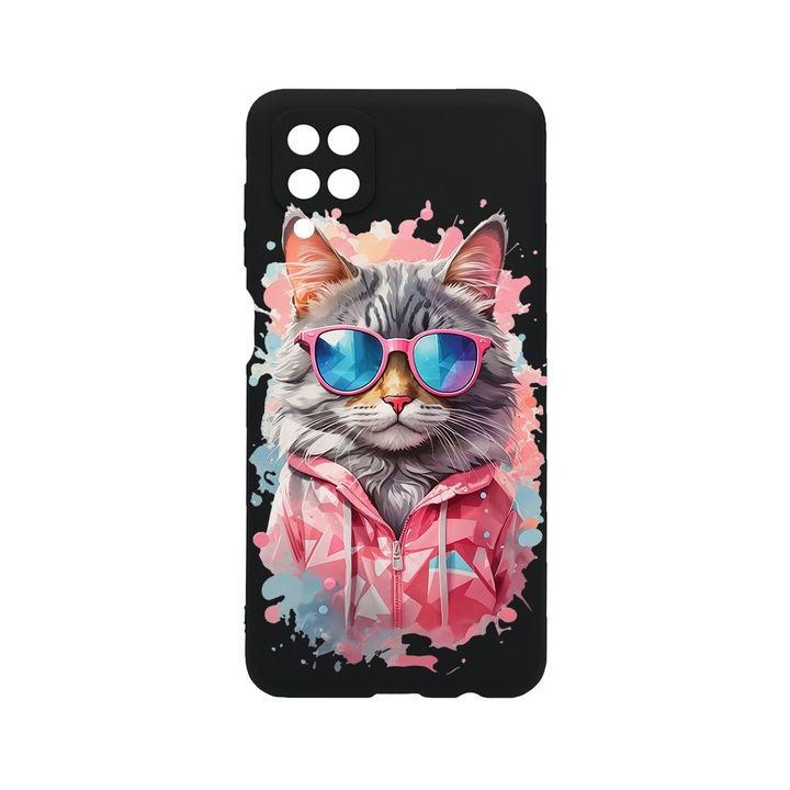 BestCase® Husa TPU Ultra Slim compatibila cu Samsung Galaxy A12, Shopping Queen Cat, 1396478 B 2013