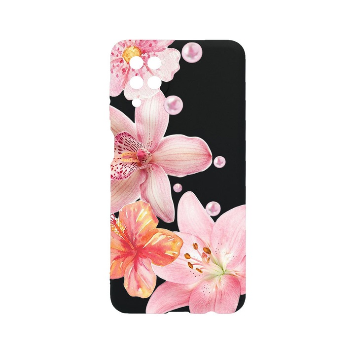 BestCase® Husa TPU Ultra Slim compatibila cu Samsung Galaxy A12, Floral - Aesthetic Elegant Orchid, 1396478 B 2062