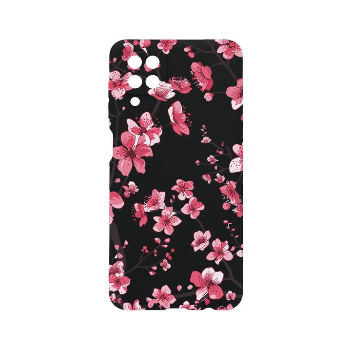 BestCase® Husa TPU Ultra Slim compatibila cu Samsung Galaxy A12, Floral - Cherry Blossom, 1396478 B 2043