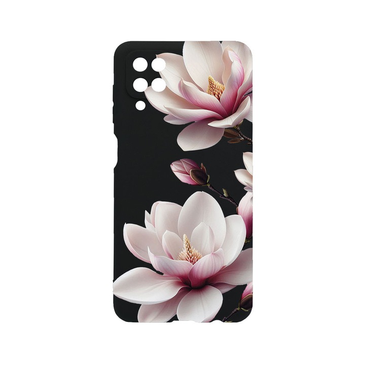BestCase® Husa TPU Ultra Slim compatibila cu Samsung Galaxy A12, Floral - Pink Magnolia, 1396478 B 2051