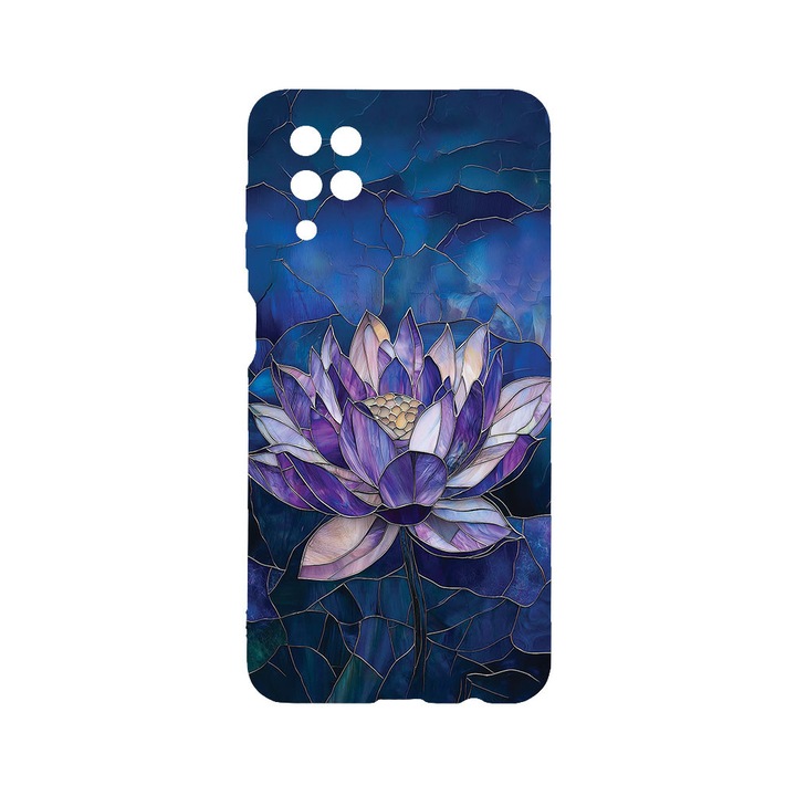 BestCase® Husa TPU Ultra Slim compatibila cu Samsung Galaxy A12, Floral - Stained Glass Lotus, 1396478 B 2071