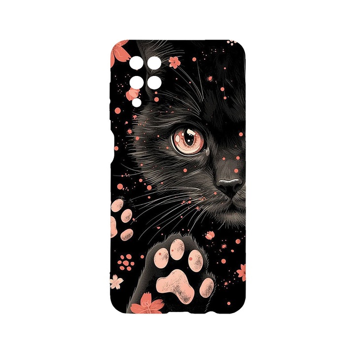BestCase® Husa TPU Ultra Slim compatibila cu Samsung Galaxy A12, Black Cat, 1396478 B 2014