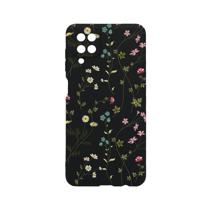 BestCase® Husa TPU Ultra Slim compatibila cu Samsung Galaxy A12, Floral - Cute Flowers, 1396478 B 2038