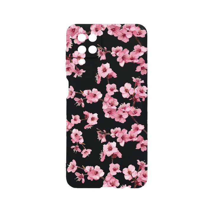 BestCase® Husa TPU Ultra Slim compatibila cu Samsung Galaxy A12, Floral - Aesthetic Pink Cherry, 1396478 B 2042
