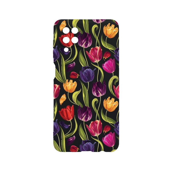 BestCase® Husa TPU Ultra Slim compatibila cu Samsung Galaxy A12, Floral - Tulip Pattern, 1396478 B 2084