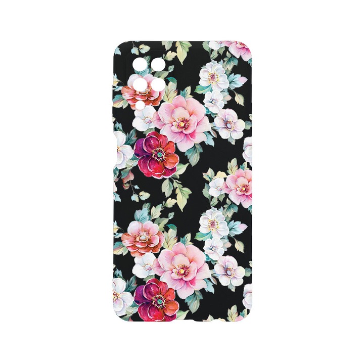 BestCase® Husa TPU Ultra Slim compatibila cu Samsung Galaxy A12, Floral - Camellia Pattern, 1396478 B 2074