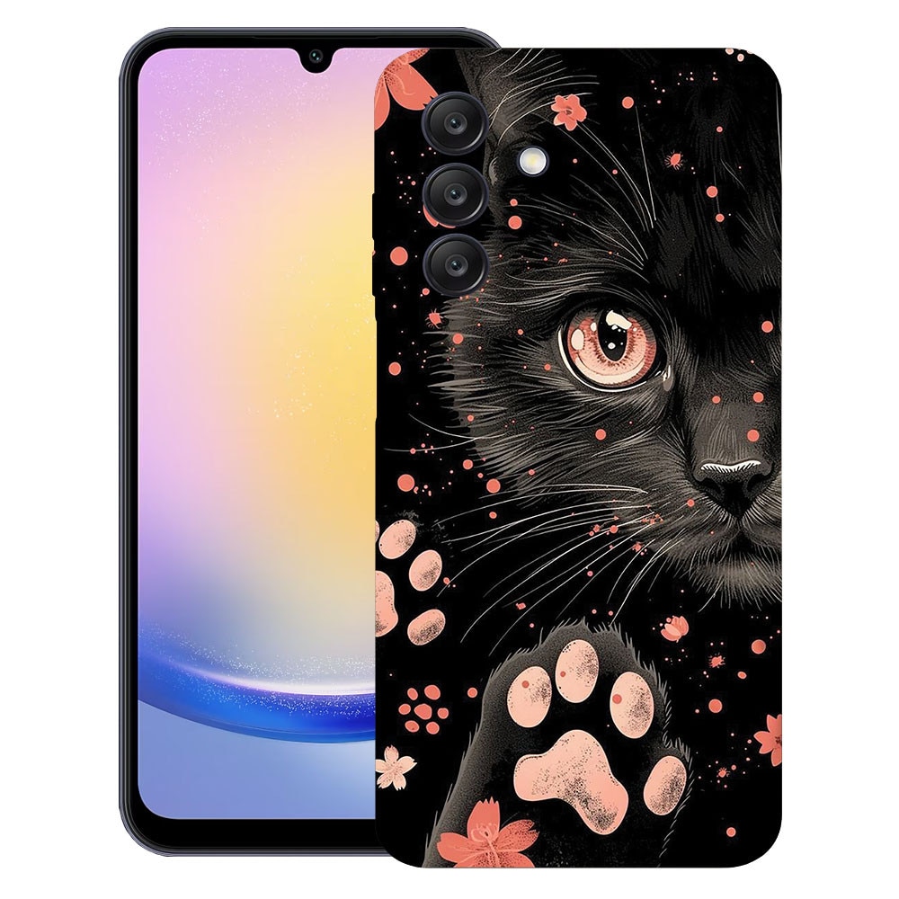 BestCase® Husa TPU Ultra Slim compatibila cu Samsung Galaxy S25 FE, Black Cat, 2052001 B 2014