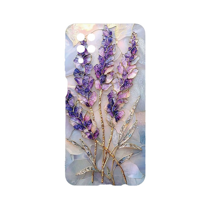 BestCase® Husa TPU Ultra Slim compatibila cu Samsung Galaxy A12, Floral - Golden Hydrangea, 1396478 B 2080