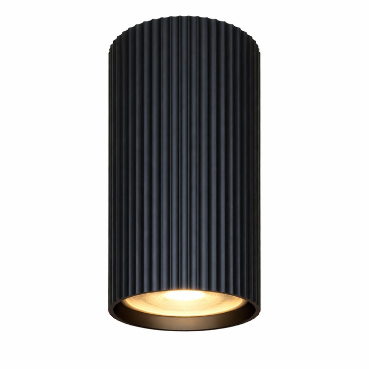 Spot aplicat OnLED, design riflat, negru, 55x100mm