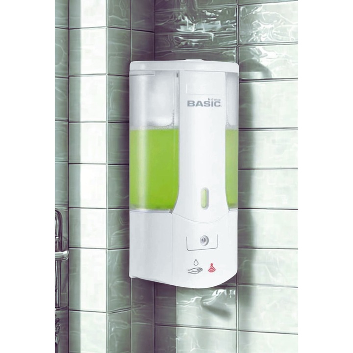 Dozator sapun cu senzor Basic Home, 400 ml, montare pe perete, ABS