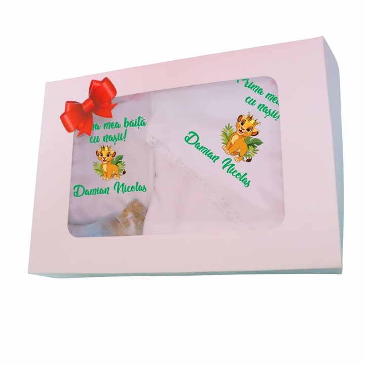 Set Prima mea baita cu Nasii, Alb, Regele Leu, Bumbac, SPB34