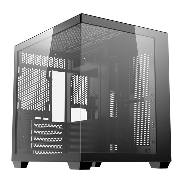 Carcasa pentru computer darkFlash B275, MiniTower, ITX, Micro ATX, Negru