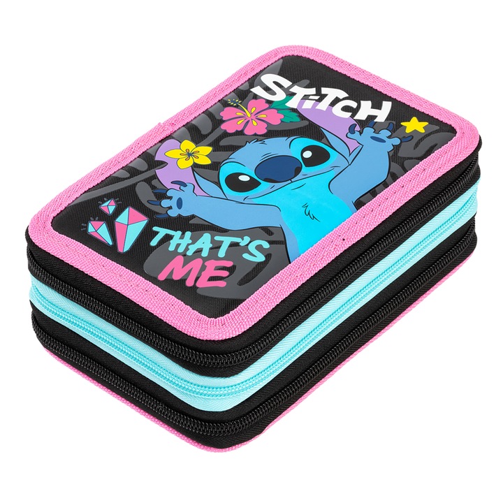 Penar Echipat cu 3 Fermoare St.Majewski, PC05 Stitch That's Me, 19x13x7cm