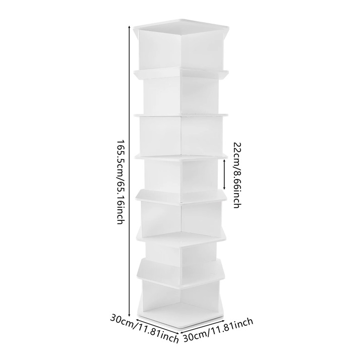 Suport pentru incaltaminte rotativ, 30cm x 30cm x 165.5cm