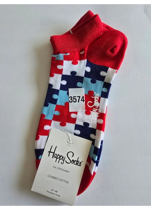 Sosete Happy Socks unisex, multicolor, 41-46, 86% bumbac, 12% poliamid, 2% elastan