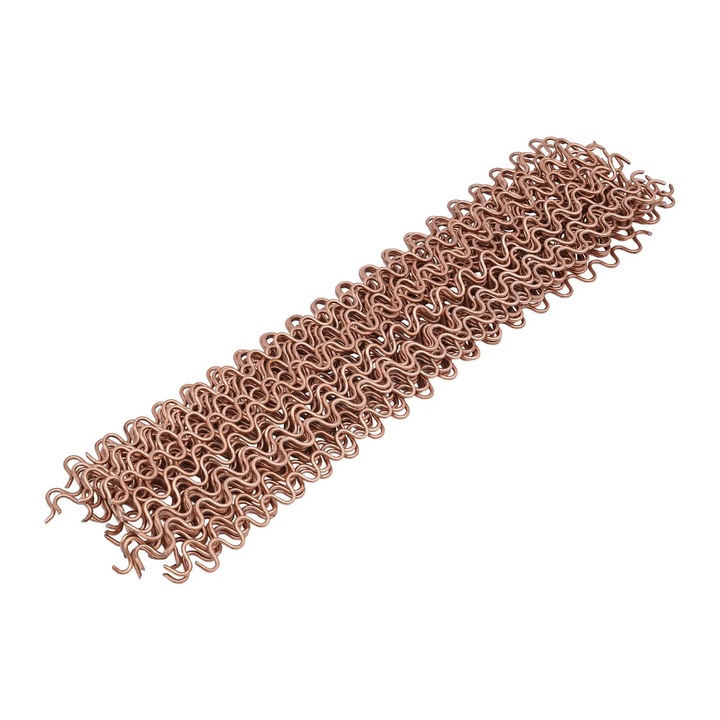 Tragator indoituri caroserie auto, Wiggle Wires, Forma ondulata, 33 cm, Ø 2 mm, Fier cuprat, 50 buc, Pentru sudura prin puncte, Auriu roz