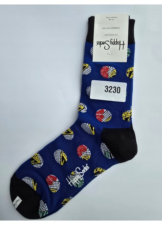 Sosete Happy Socks unisex, multicolor, 41-46, 86% bumbac, 12% poliamid, 2% elastan