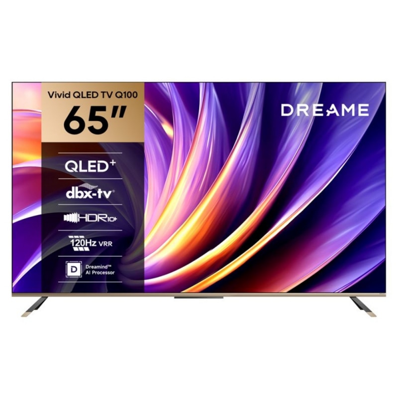 Smart televizor Dreame Vivid 65Q100, 65", 164 cm, 3840x2160, 4K Ultra HD, QLED, 120 Hz, Dreamind™ AI, Negru