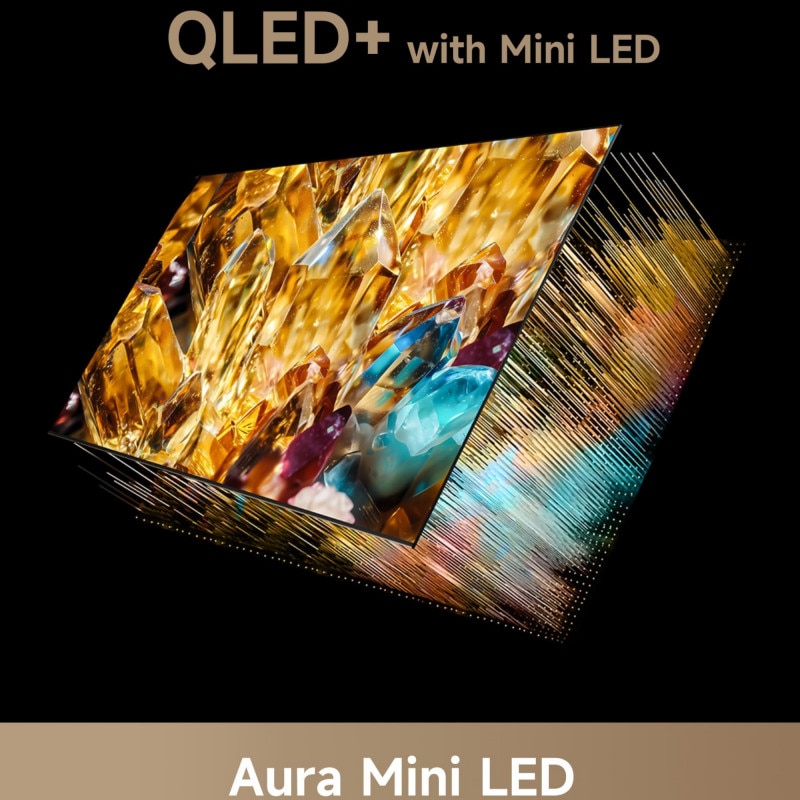 Smart televizor Dreame Aura Mini LED 55S100, 55", 139 cm, 3840×2160, 4K Ultra HD, QLED+, 144 Hz, Dreamind™ Pro AI, Negru