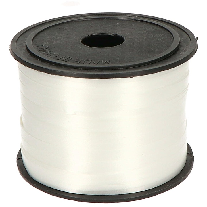 Fehér pasztell szalag 90m léggömbökhöz és dekorációkhoz, parti kiegészítő szett